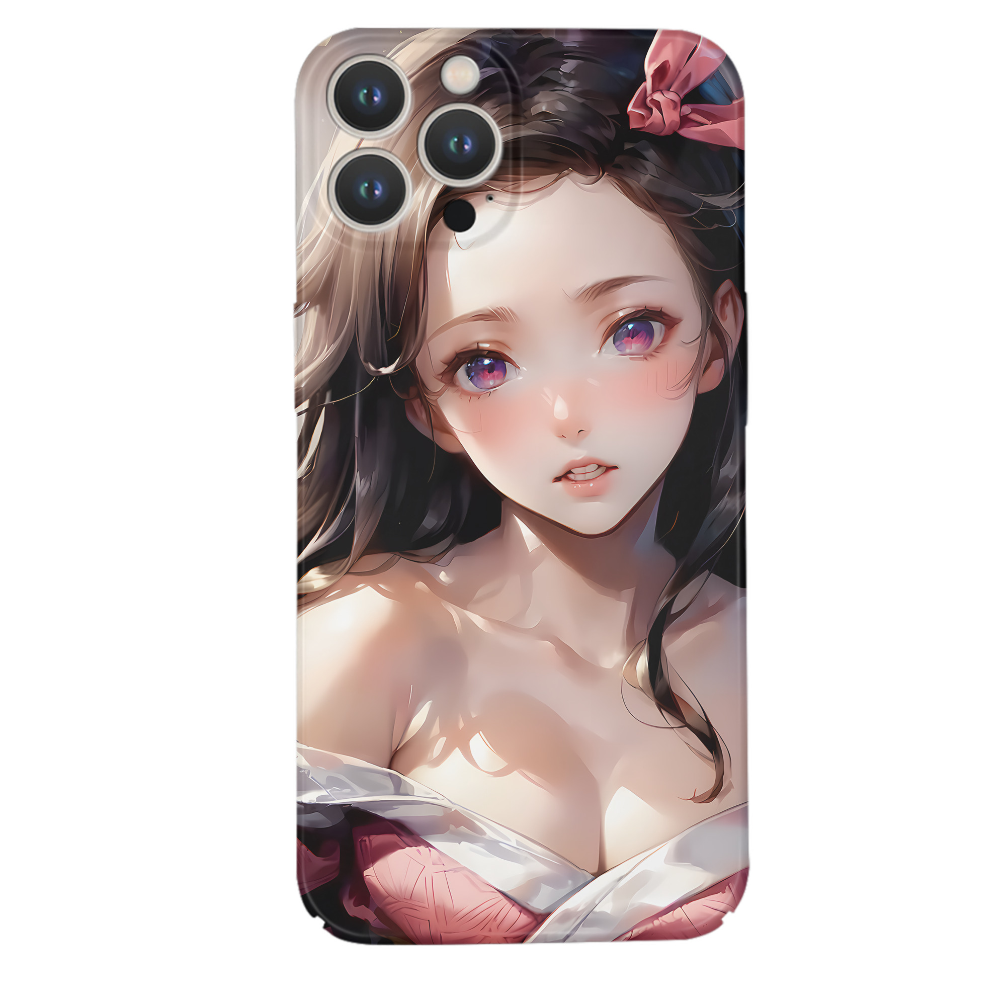 （画像用） 鬼滅の刃（きめつのやいば）竈門 禰󠄀豆子／かまど ねずこ Kamado Nezuko 【iPhone 14シリーズ対応】ハードケース